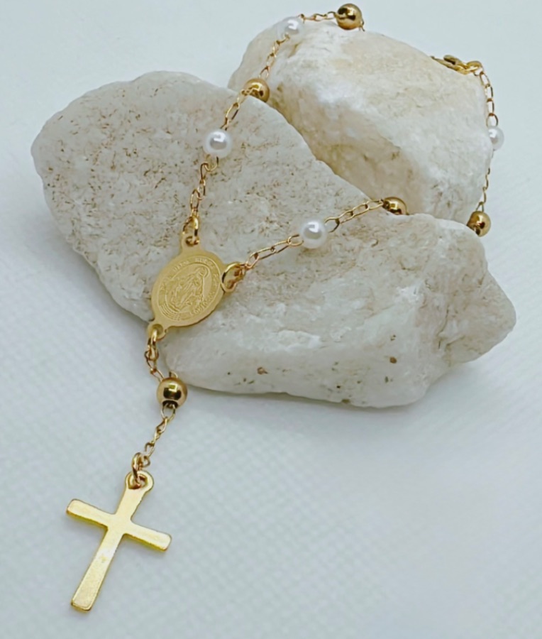 Denario en acero pulsera religion