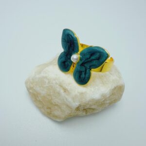 Anillo en acero esmaltado diseño elegante visāka