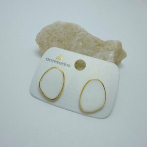 Aretes en rodio diseño elegante visāka