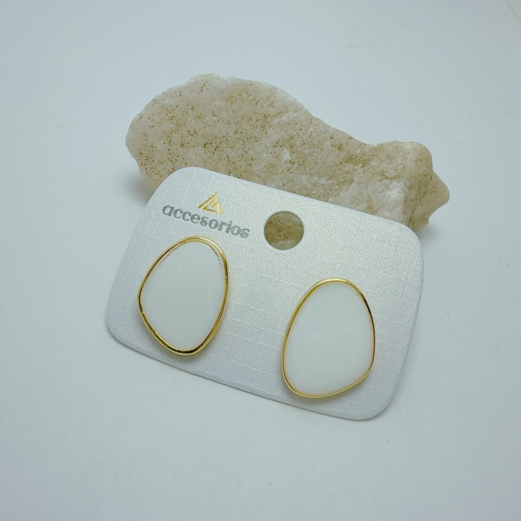 Aretes en rodio diseño elegante visāka