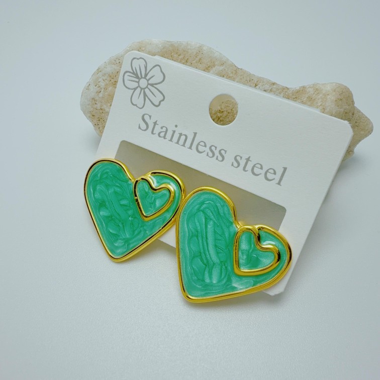 Aretes en acero diseño elegante visāka