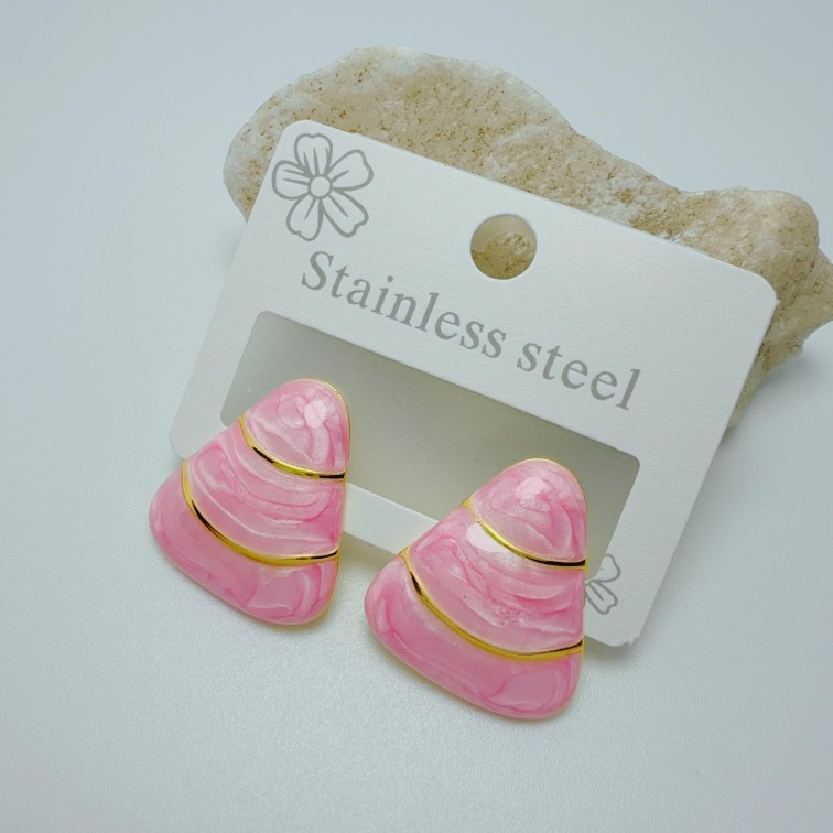 Aretes en acero diseño elegante visāka