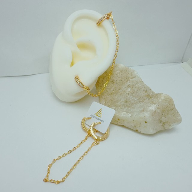 Aretes en rodio diseño elegante visāka