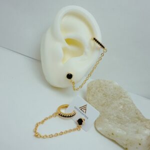 Aretes en rodio diseño elegante visāka