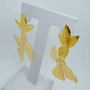 Aretes artesanales en bronce diseño elegante visāka.