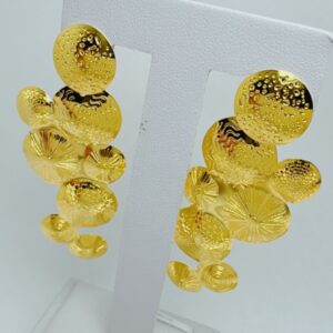 Aretes artesanales en bronce diseño elegante visāka.