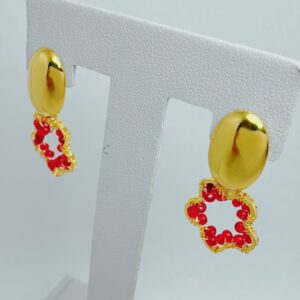 Aretes artesanales en bronce diseño elegante visāka.