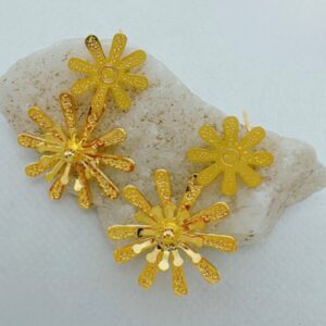 Aretes artesanales en bronce diseño elegante visāka.