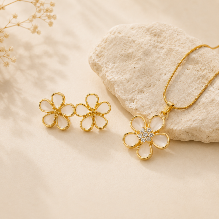 Set de cadena y aretes